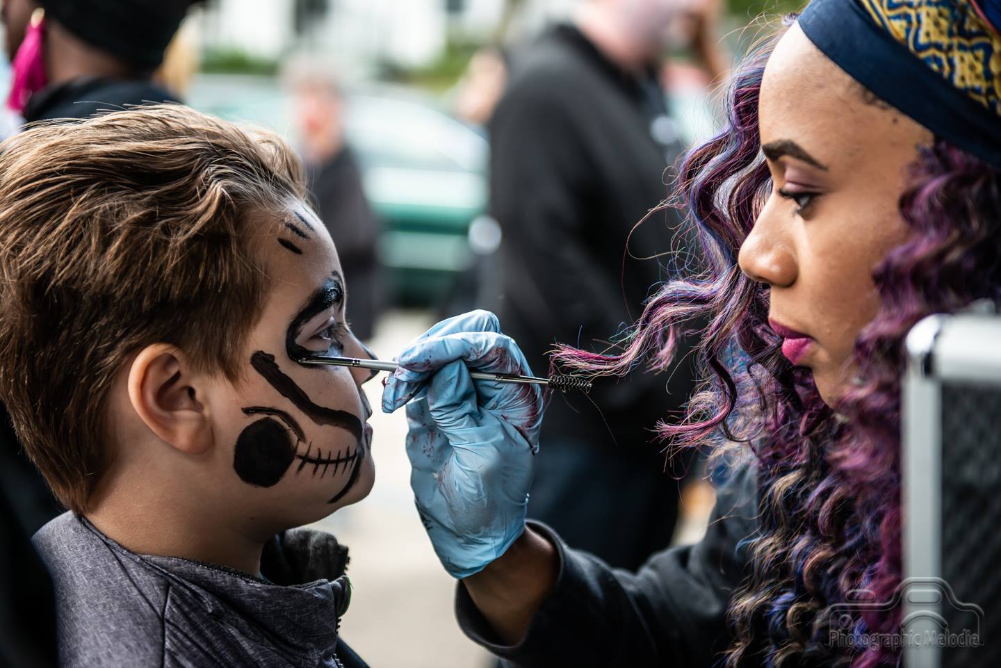 Zombie MakeUp Stations at the Zombie Walk